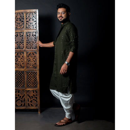 Elegant Olive Green Kurta - Tradition Meets Style