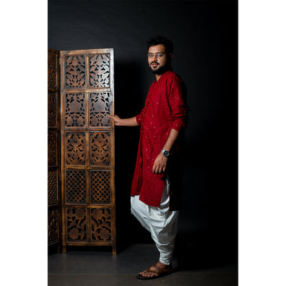 Elegant Red Kurta - Tradition Meets Style