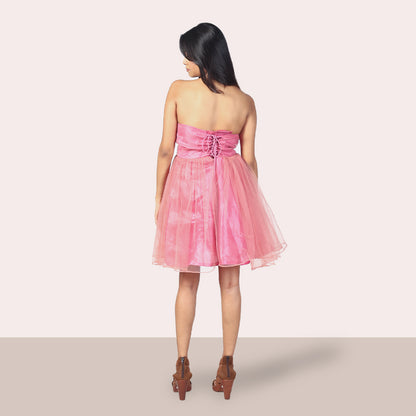 Strapless Mauve Pink Dress