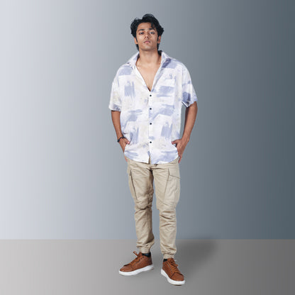 Brush of Cool - Contemporary Casual Half Sleeve Shirt